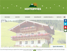 Tablet Screenshot of hinterwiesgut.com